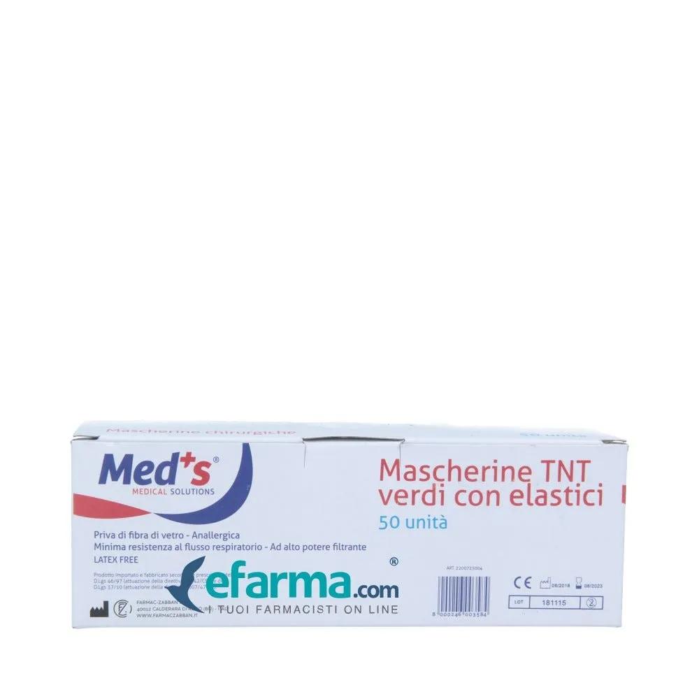 Farmac-Zabban Mascherina TNT Verde Con Elastico 50 Pezzi