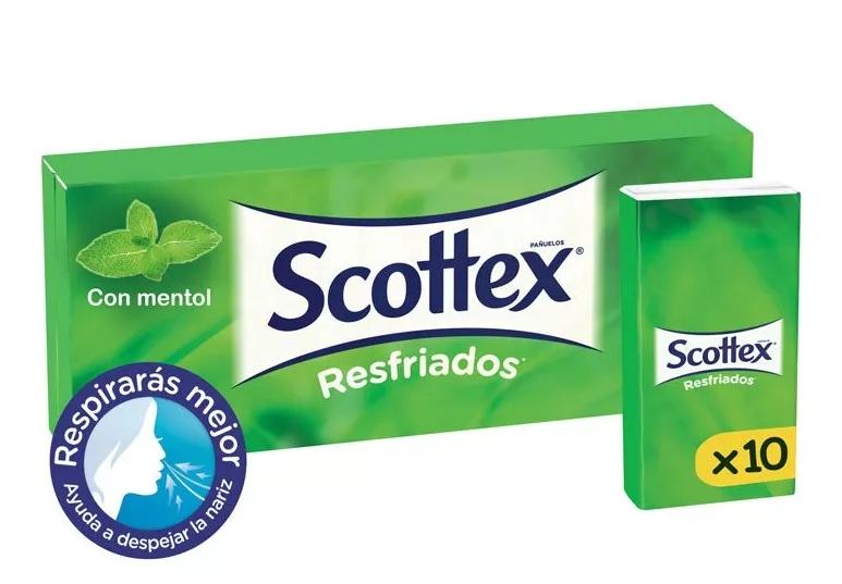 Scottex Pañuelos Bolsillo Resfriados 10 Paquetes
