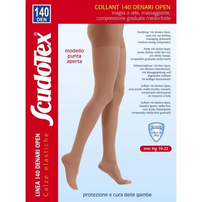 Scudotex Collant 140 Den a Punta Aperta Colore Naturale Taglia 4