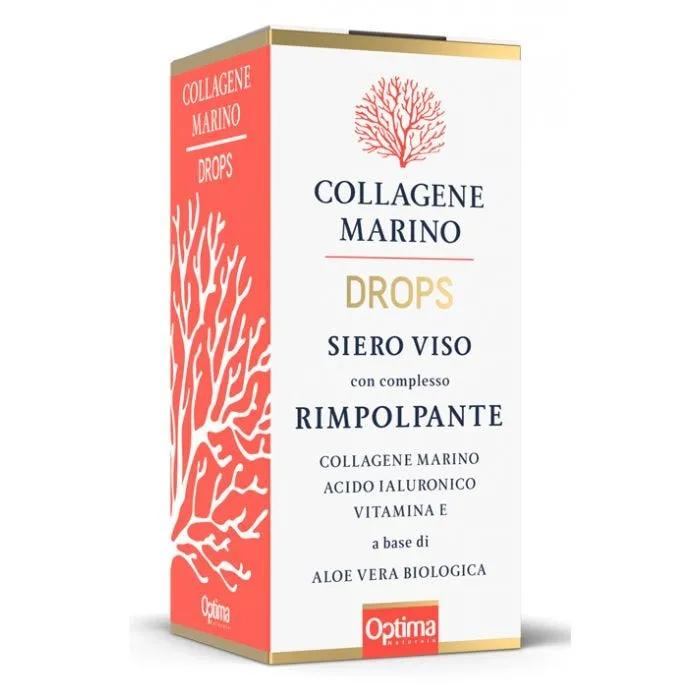 Optima Naturals Collagene Marino Drops Siero Viso Rimpolpante 30 ml