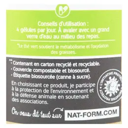 Nat & Form Écoresponsable Thé Vert Bio 220 gélules