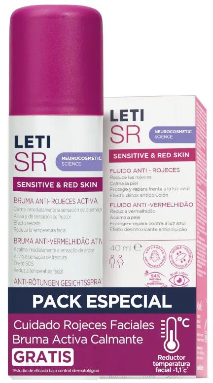 Leti SR Anti-Rötungs-Fluid 40 ml + Aktiver Anti-Rötungs-Nebel 75 ml