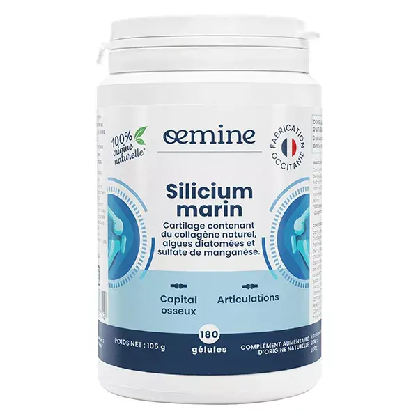 Oemine Silicium Marin Collagène et Calcium Capital Osseux et Articulations 180 gélules