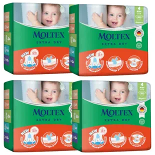 Moltex Extra Dry Maxi Diapers T4 (9-14 Kg) 4x30 units