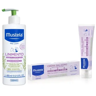Mustela 123 Diaper Area Balm Cream 150ml + Diaper Area Hygiene Liniment 400ml