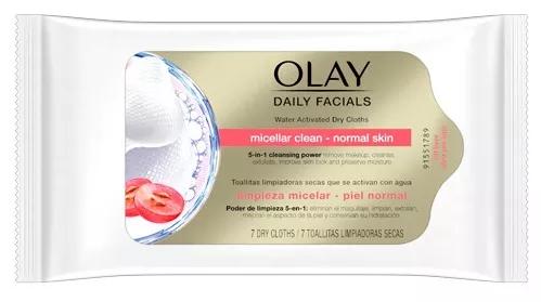 Olay Daily Facials Toalhetes Limpeza Micelar Pele Normal 7 un