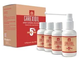 Carexidil 5% Spray Cutaneo Soluzione 4 Flaconcini