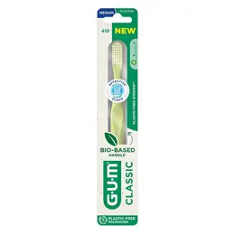 Brosse à dents Gum Classic Bio-sourcée Medium 20/100e Compacte