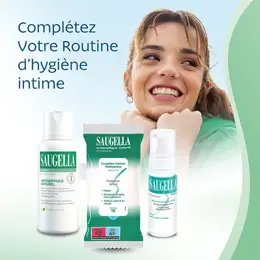 Saugella Antiseptique Naturel Lingettes Intimes Nettoyantes - Pack 15 lingettes
