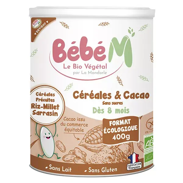 Bébé M Céréales & Cacao +8m Bio 400g