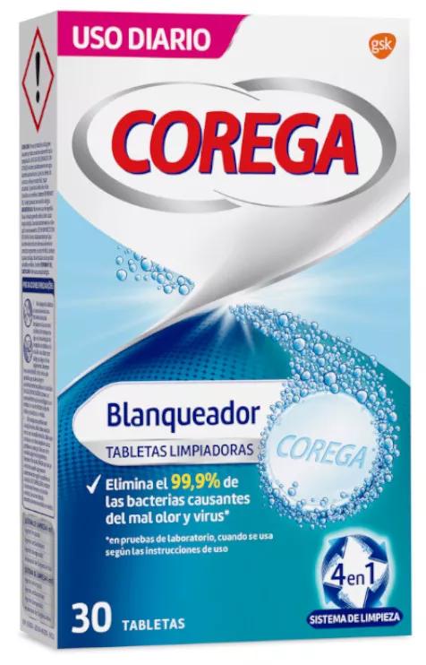 Corega Blanqueador 30 Tabletas