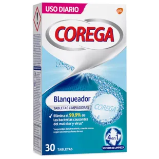 Corega Blanqueador 30 Tabletas