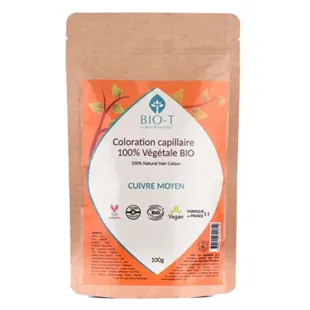 Colorante vegetale Bio-T Medium Copper - Biologico e 100% naturale - 100 g