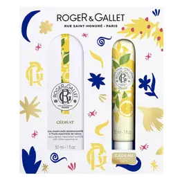 Roger & Gallet Coffret Eau Parfumée Bienfaisante Cédrat 30 Ml Et Sa Crème Mains 30 Ml