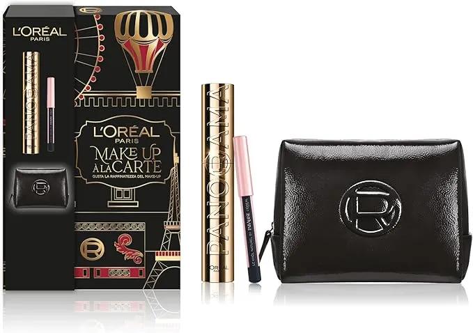 L'Oreal Cofanetto con Mascara Panorama + Matita Le Khol Naturel + Pochette in Regalo