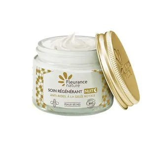 Fleurance Nature - Crema notte rigenerante alla pappa reale biologica - Vasetto da 50 ml
