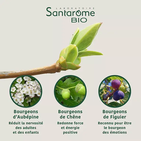 Santarome Bio - Tri Complexe de Bourgeons Stress Bio - Flacon de 30ml