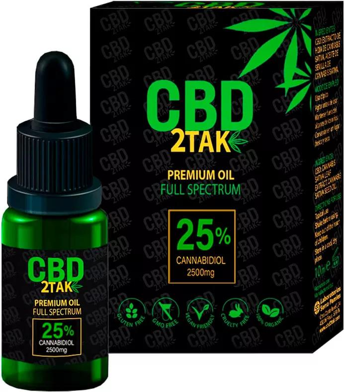 Cbd-2Tak 25% Premium Oil Full Spectrum 2500Mg Cannabidiol 10 ml