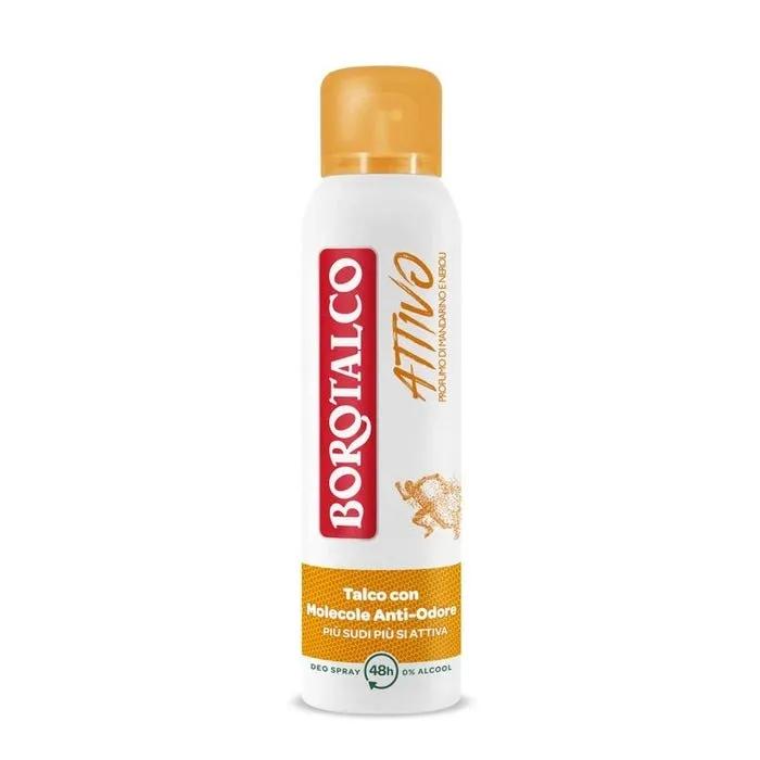 Borotalco Deodorante Spray Attivo Arancione Anti-Odore Profumo di Mandarino e Neroli 150 ml