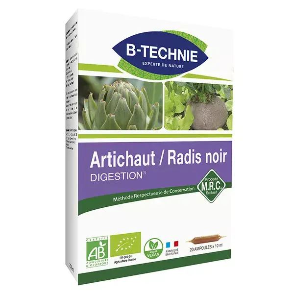 B-Technie Artichaut et Radis Noir Bio Digestion 20 ampoules
