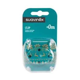 Suavinex Attache Sucette Hiver Vert et Doré