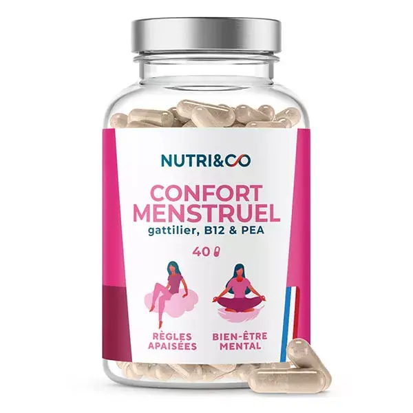 Nutri&Co Confort Menstruel Règle Douloureuses SPM & Confort du Cycle 40 gélules
