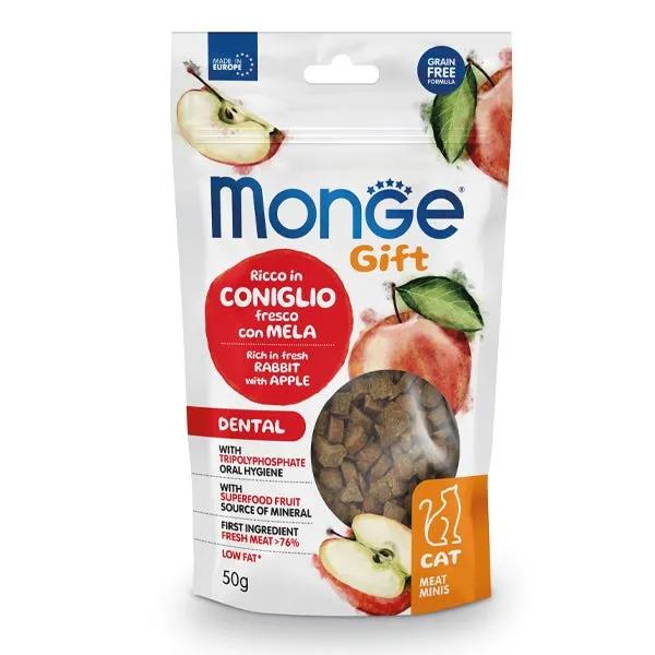 Monge Meat Minis Snack Per Gatti Coniglio Fresco Con Mela 50G