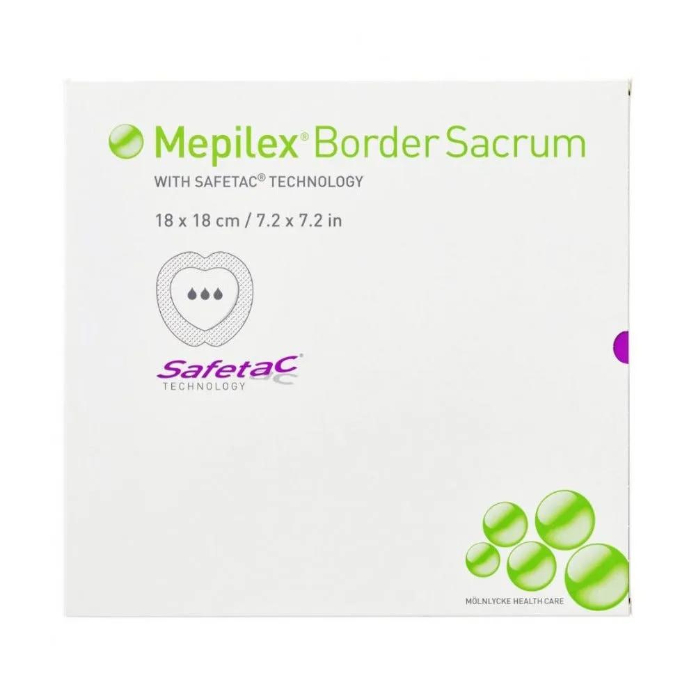 Mepilex Border Sacrum Medicazione Assorbente per Zona Sacrale 15x15 cm 5 Pezzi