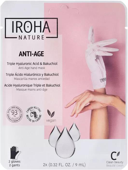 Iroha Nature Guantes Mascarilla Anti-Edad 1 Par