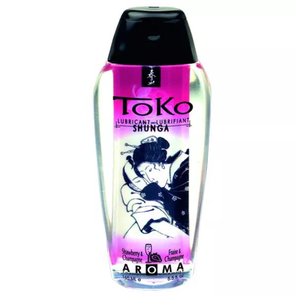 Shunga lubricante Toko Champagne - 165ml fresa