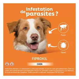 Clement Thekan Fiprokil Anti-Puces Anti-Tiques Chien 10-20kg 4 pipettes