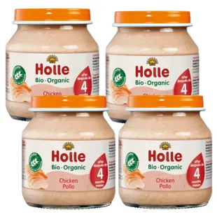 Holle Potito de Pollo +4m 4x125 gr