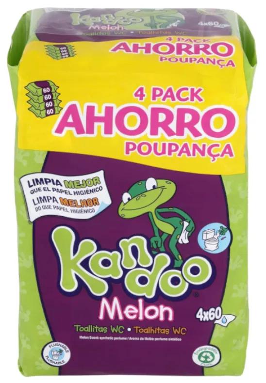 Kandoo Melon Wipes 4x60 units