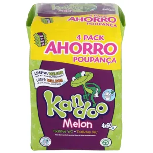 Kandoo Melon Wipes 4x60 units
