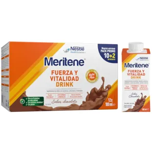 Meritene Bebida Força e Vitalidade Sabor Chocolate 12x180 ml