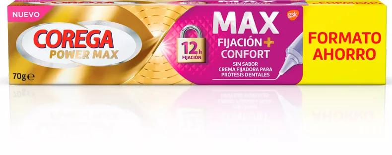Corega Max Fijación + Confort Crema Fijadora para Prótesis 70 g