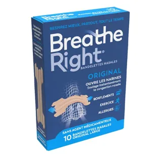 Breathe Right Nasal Strips Original Large Naso Congestionato Confezione da 10