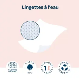 Biolane – Lingettes BIO - Peaux Sensibles - 54 Lingettes composées à 99% d’Eau