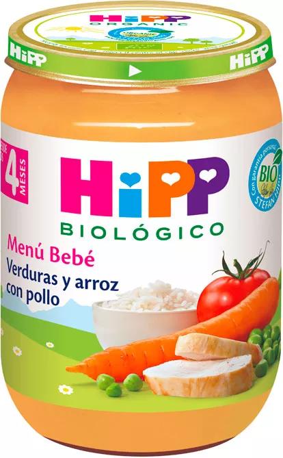 HiPP Glas Gemüse und Reis mit Huhn +4m BIO 190 gr
