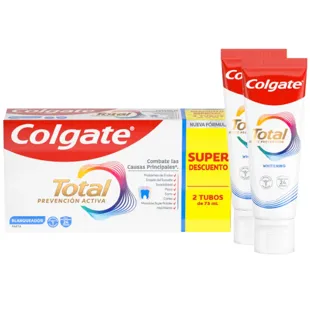 Colgate Dentifrice Blanchissant Total 2x75 ml