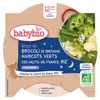 Babybio Repas Soir Assiette Brocoli Haricots Verts Riz +12m Bio 230g