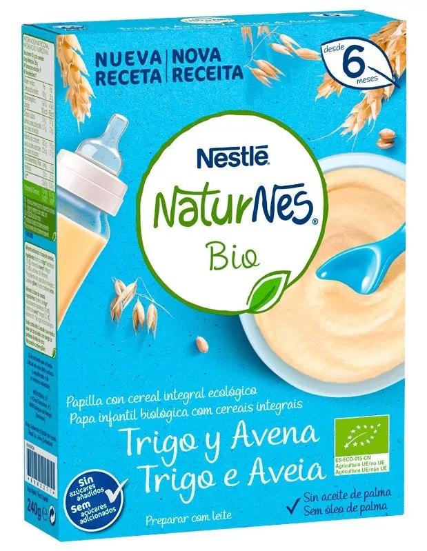 Naturnes nestlé Papilla de Cereales Ecológicos Trigo y Avena Bio +6m 240 gr
