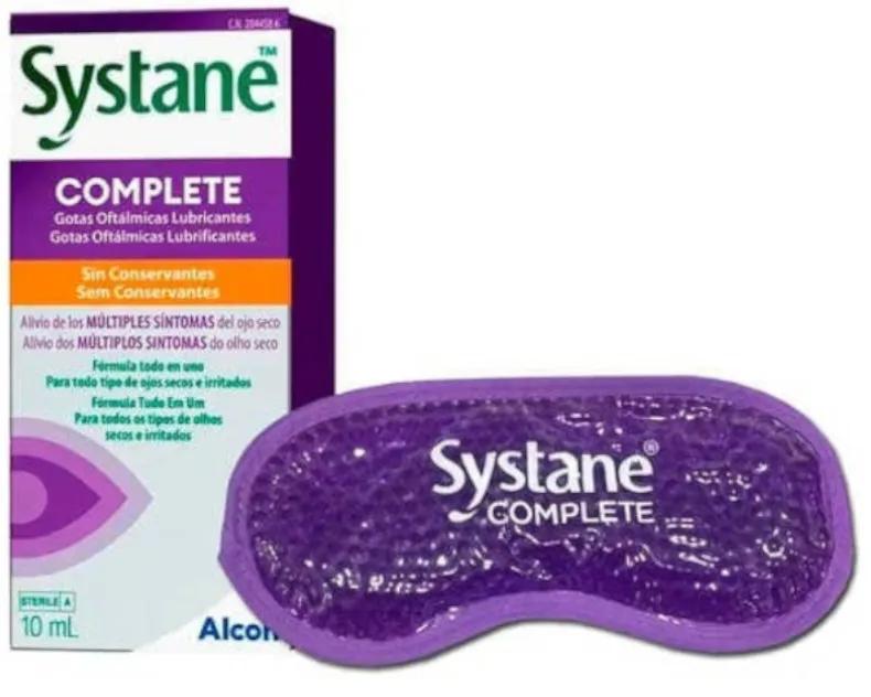 Systane Complete Gouttes Lubrifiantes pour les Yeux 10 ml + Masque Chaud et Froid