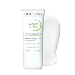 Bioderma Sébium Global Crème Purifiante Anti-Imperfections Peaux Mixtes à Grasses 30ml