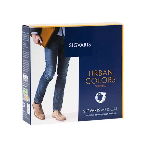 Sigvaris Styles Colors Homme Chaussettes Classe 2 Normal Taille XL Noir