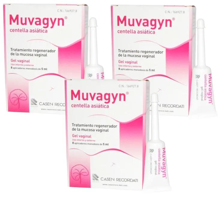 Muvagyn Centella Asiatica Gel Vaginal 3x8 unités