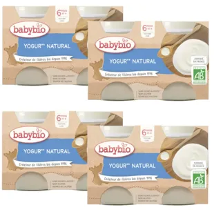Yaourt au lait de vache naturel Babybio +6 mois 130 gr 4x2 unités