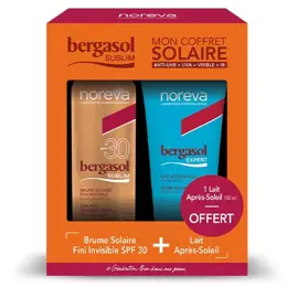 Bergasol Sublim Coffret Brume Solaire Rafraîchissante SPF30 150ml + Lait Après-Soleil 100ml Offert