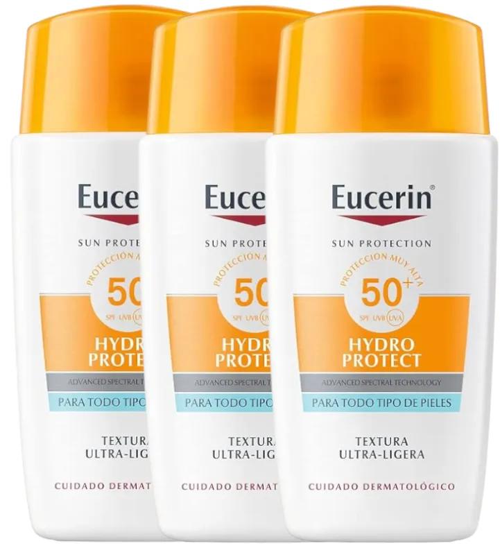Eucerin Gesichts-Solar-Hydro-Protect-Fluid LSF 50+ 3x50 ml