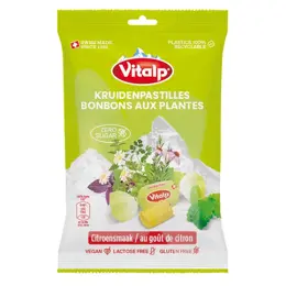 VITALP - Bonbons Aux Plantes Sans Sucre - Mélisse et Citron 75g